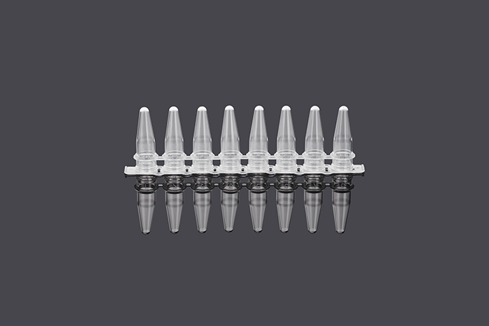 0.2mL PCR8聯(lián)排，管蓋一體，透明(A款axygen同款）