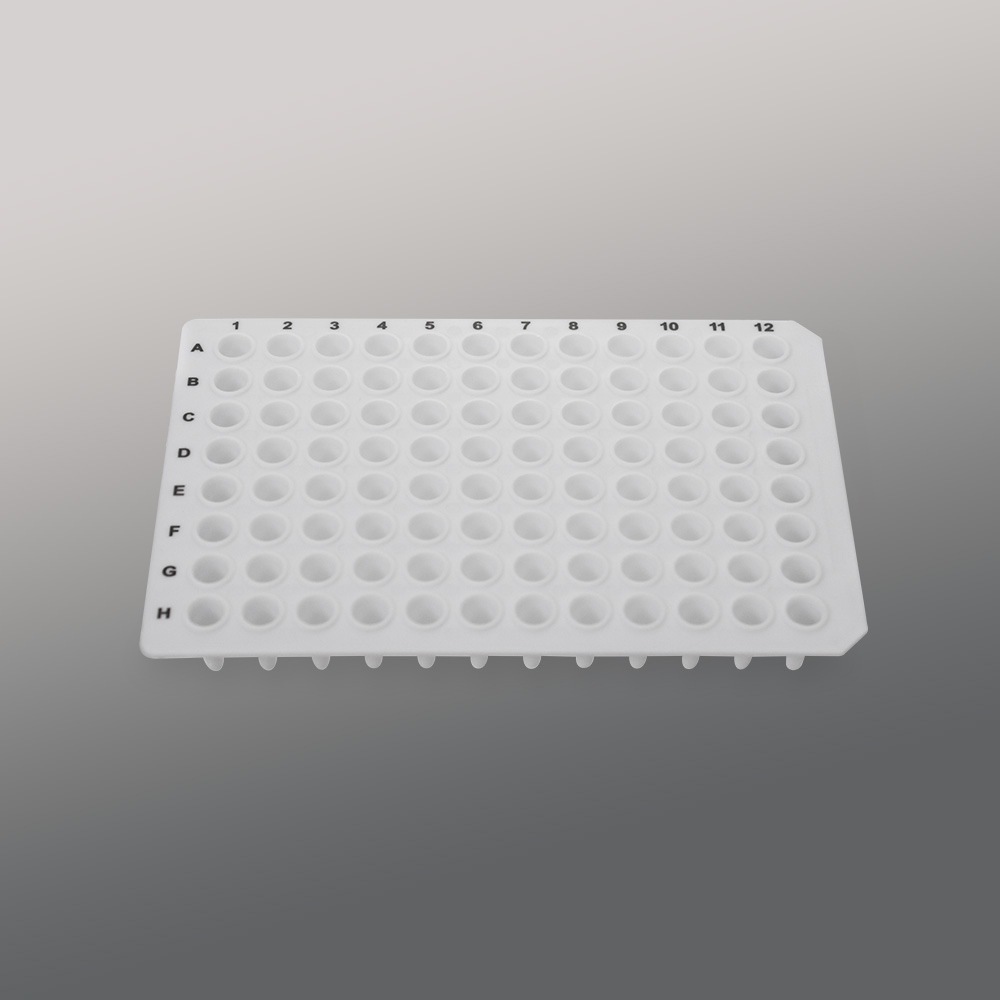 PP-96-NS-0100-W   0.1ml 96孔無(wú)裙邊PCR板，白色